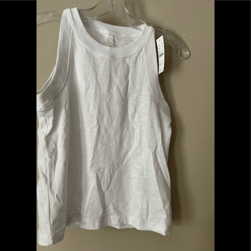 J. Crew White slub Tank XS